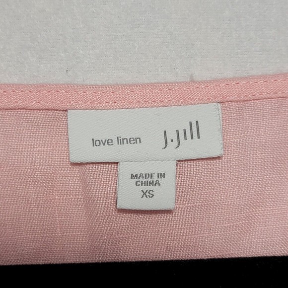 Love Linen J JILL Size XS Pink 100% Linen TANK DRESS Sleeveless Women’s - Picture 8 of 12